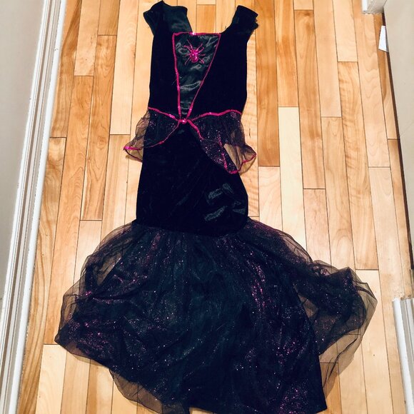 Glitter Witch Halloween Costume Girls Youth Teen 14-16yo Sparkle Dress w/ Tulle - Picture 1 of 5